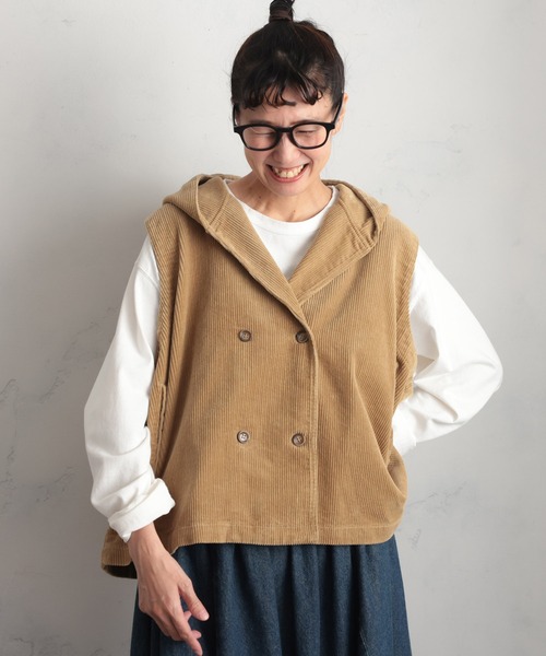 soulberry（ソウルベリー）の「おおきな栗のモンブランのベスト（ベスト・レディース・ベージュ・M/L/LL/3L/4L/5L）」の14枚目の写真