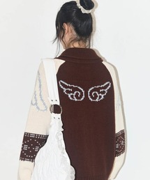 ILLIGO（イリゴ）の「【日本未発売/WEB限定】ILLIGO(イリゴ)/エンジェル カウチン ジップアップ ニット カーディガン/ANGEL RING COWICHAN KNIT ZIP-UP（ニット/セーター）」