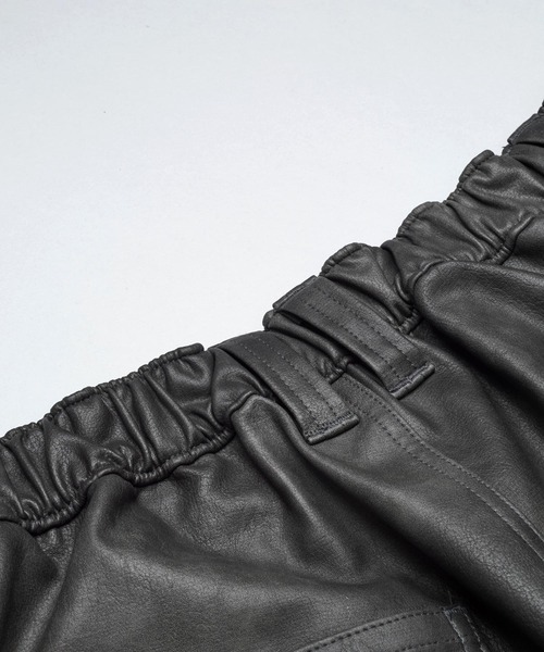 NO ID.】Synthetic Leather Zip Flare Pants / シンセティック レザー