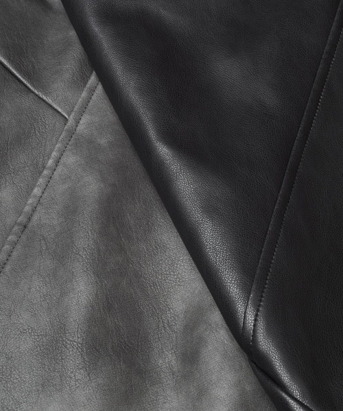 NO ID.（ノーアイディ）の「【NO ID.】Synthetic Leather Zip Flare Pants / シンセティック レザー ジップ フレア パンツ（スラックス・メンズ・グレー/ブラック・2/1）」の11枚目の写真