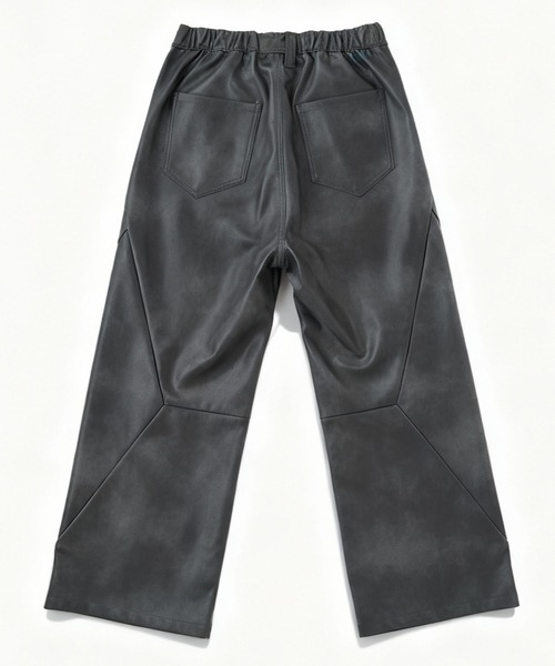 NO ID.】Synthetic Leather Zip Flare Pants / シンセティック レザー