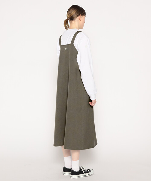 DANTON（ダントン）の「WOMEN'S POLYESTER FLANNEL OVERALLS SKIRT（スカート・レディース・ダークネイビー/グレー系その他/グレイッシュベージュ・36）」の10枚目の写真