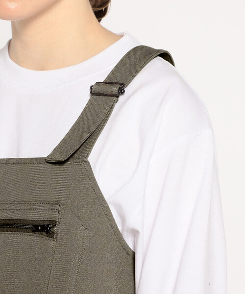 DANTON（ダントン）の「WOMEN'S POLYESTER FLANNEL OVERALLS SKIRT（スカート・レディース・ダークネイビー/グレー系その他/グレイッシュベージュ・36）」の13枚目の写真