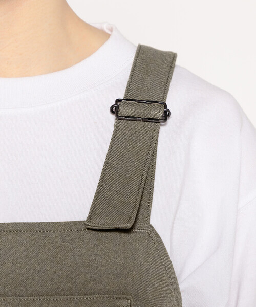 DANTON（ダントン）の「WOMEN'S POLYESTER FLANNEL OVERALLS SKIRT（スカート・レディース・ダークネイビー/グレー系その他/グレイッシュベージュ・36）」の14枚目の写真