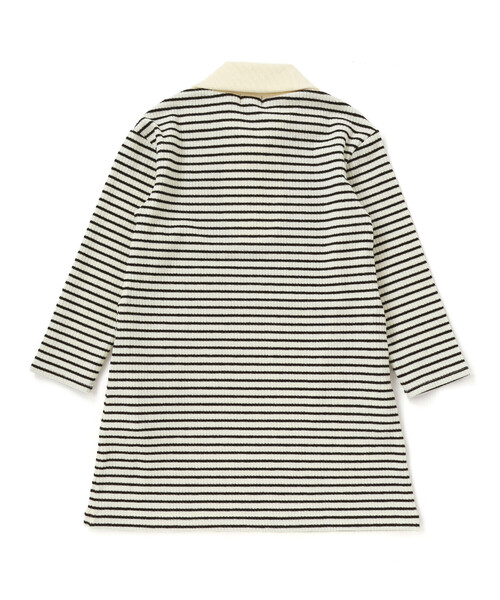 BeBe（ベベ）の「【お揃い】ボーダーリブZIPカラー長袖ワンピース（ワンピース・キッズ・ホワイト系その他2・140cm/120cm/130cm/110cm/150cm）」の8枚目の写真