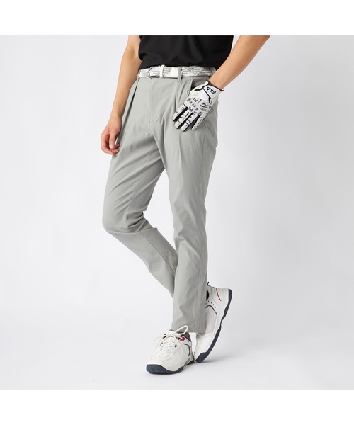 FILA GOLF(フィラゴルフ )の「FILA GOLF フィラゴルフ ゴルフウェア ワンポイント ロゴ 吸汗速乾 UVカット ストレッチ タック入り ロングパンツ(その他パンツ・メンズ・グレー/オフホワイト/ブラック・90/86/82/78)」の3枚目の写真