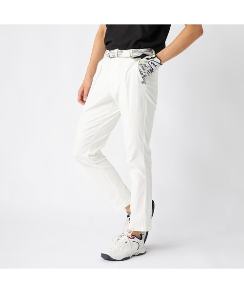 FILA GOLF(フィラゴルフ )の「FILA GOLF フィラゴルフ ゴルフウェア ワンポイント ロゴ 吸汗速乾 UVカット ストレッチ タック入り ロングパンツ(その他パンツ・メンズ・グレー/オフホワイト/ブラック・90/86/82/78)」の2枚目の写真