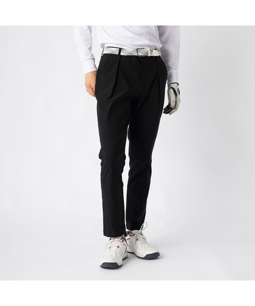 FILA GOLF(フィラゴルフ )の「FILA GOLF フィラゴルフ ゴルフウェア ワンポイント ロゴ 吸汗速乾 UVカット ストレッチ タック入り ロングパンツ(その他パンツ・メンズ・グレー/オフホワイト/ブラック・90/86/82/78)」の1枚目の写真