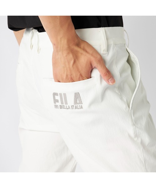FILA GOLF(フィラゴルフ )の「FILA GOLF フィラゴルフ ゴルフウェア ワンポイント ロゴ 吸汗速乾 UVカット ストレッチ タック入り ロングパンツ(その他パンツ・メンズ・グレー/オフホワイト/ブラック・90/86/82/78)」の13枚目の写真