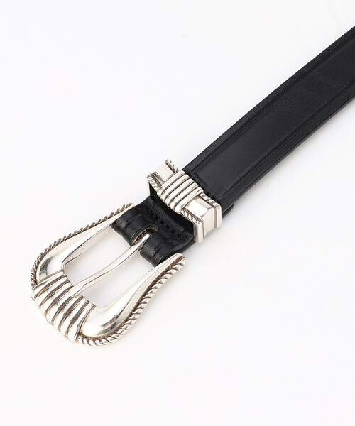 FREAK'S STORE(フリークスストア)の「TORY LEATHER/トリーレザー 1CREASEDBELT 3P SILVERBUCKLESET/クリースベルト シルバーバックルセット(ベルト・レディース・ブラック・28)」の4枚目の写真