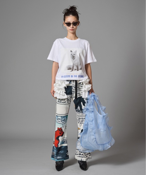 NON TOKYO（ノントーキョー）の「SHEER FRILL BAG(L)（ショルダーバッグ・レディース・ネイビー/レッド/ピンク/ブルー・FREE）」の11枚目の写真