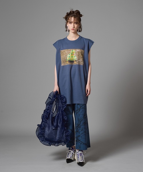 NON TOKYO（ノントーキョー）の「SHEER FRILL BAG(L)（ショルダーバッグ・レディース・ネイビー/レッド/ピンク/ブルー・FREE）」の10枚目の写真