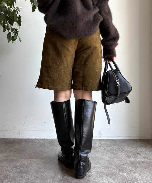 DouDou（ドゥドゥ）の「【セットアップ対応】フェイクスエードショートパンツ（その他パンツ・レディース・カーキ/キャメル・FREE）」の16枚目の写真