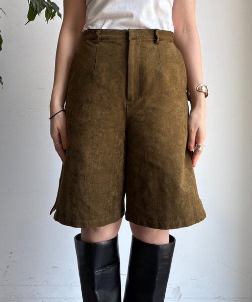 DouDou（ドゥドゥ）の「【セットアップ対応】フェイクスエードショートパンツ（その他パンツ・レディース・カーキ/キャメル・FREE）」の17枚目の写真