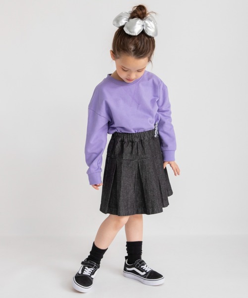 DRC branshes（ディーアールシーブランシェス）の「【WEB限定/DRC】カラバリ裏毛トレーナー（スウェット・キッズ・ブラック/オフホワイト/ダークグリーン/カラフル/ピンク/パープル・140/120/130/100/110/150）」の4枚目の写真