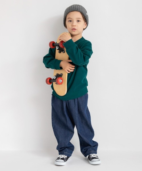 DRC branshes（ディーアールシーブランシェス）の「【WEB限定/DRC】カラバリ裏毛トレーナー（スウェット・キッズ・ブラック/オフホワイト/ダークグリーン/カラフル/ピンク/パープル・140/120/130/100/110/150）」の16枚目の写真