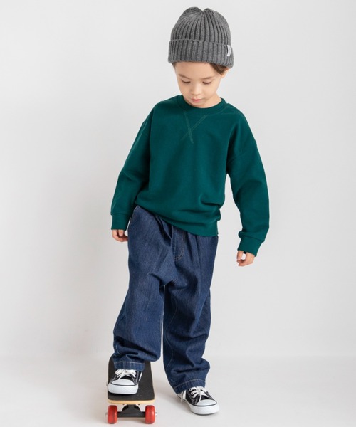 DRC branshes（ディーアールシーブランシェス）の「【WEB限定/DRC】カラバリ裏毛トレーナー（スウェット・キッズ・ブラック/オフホワイト/ダークグリーン/カラフル/ピンク/パープル・140/120/130/100/110/150）」の19枚目の写真