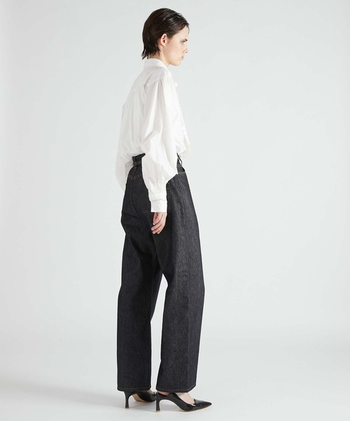 crinkle crinkle crinkle（クリンクルクリンクルクリンクル）の「【crinkle crinkle crinkle】front scallop ribbon blouse/フロントスカラップリボンブラウス（シャツ/ブラウス・レディース・ブラック/ホワイト・FREE）」の18枚目の写真