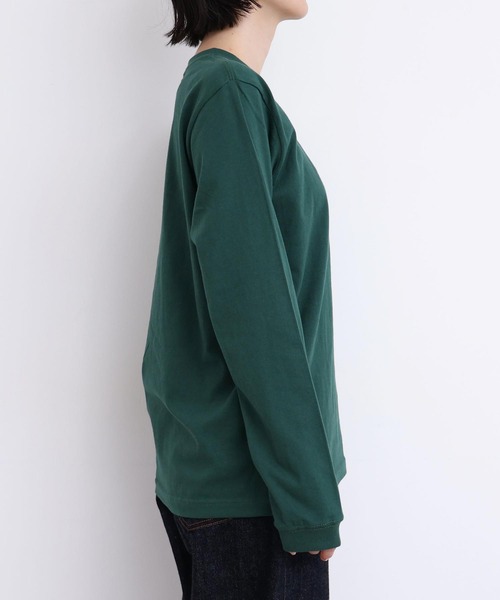 l'atelier du savon(アトリエドサボン)の「もこもこ白くま アップリケロンT(Tシャツ/カットソー・レディース・ネイビー/グリーン/ホワイト・FREE)」の16枚目の写真