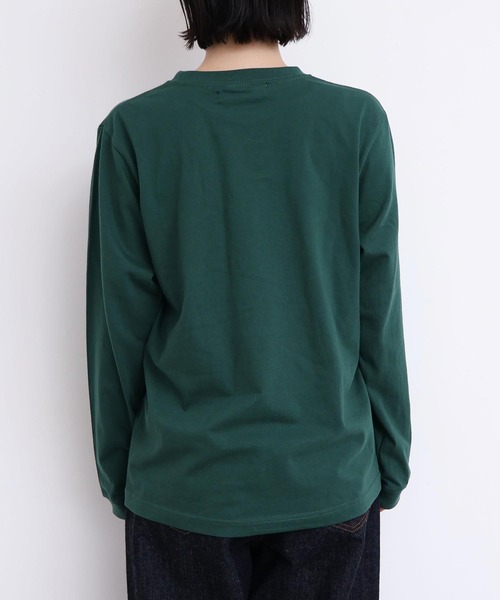 l'atelier du savon(アトリエドサボン)の「もこもこ白くま アップリケロンT(Tシャツ/カットソー・レディース・ネイビー/グリーン/ホワイト・FREE)」の17枚目の写真