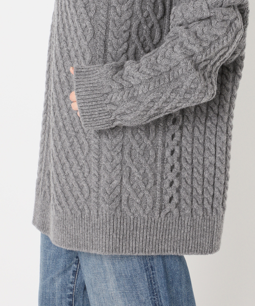 セール】Higuchi*Sアラン柄ルーズニット（ニット/セーター）｜Spick