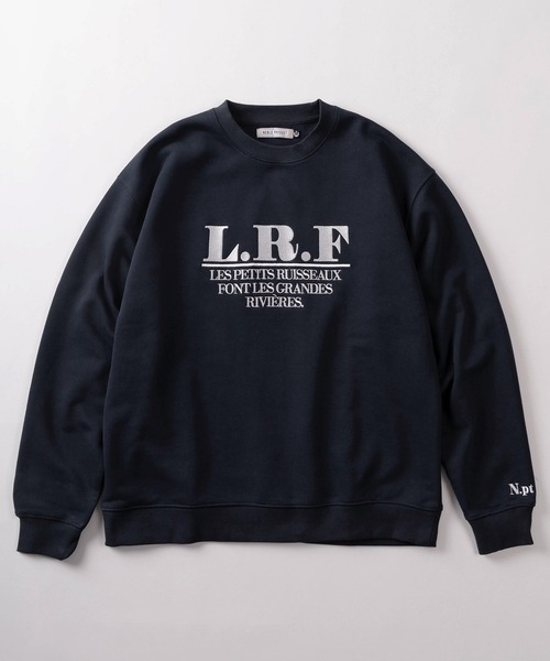 SlashDate(スラッシュデイト)の「【84】フレンチロゴ刺繍 裏毛 クルーネックスウェット(スウェット・メンズ・アッシュグレー/ブラック系その他/ブラック/ライトグレー/ブラウン/ネイビー・M/L)」の7枚目の写真