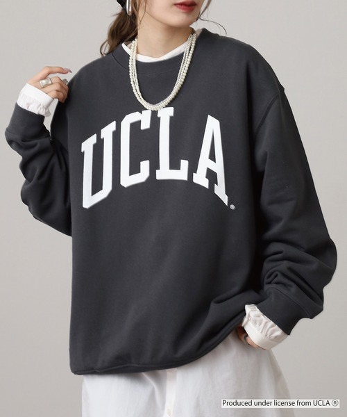 UCLA（ユーシーエルエー）の「UCLA DOUBLEｰSIDED PRINTING CREW SWEAT ビックシルエット2026秋冬（スウェット・メンズ・スミクロ/アッシュグレー・L/M）」の7枚目の写真