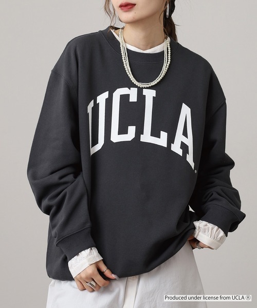 UCLA（ユーシーエルエー）の「UCLA DOUBLEｰSIDED PRINTING CREW SWEAT ビックシルエット2026秋冬（スウェット・メンズ・スミクロ/アッシュグレー・L/M）」の8枚目の写真