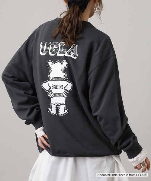 UCLA（ユーシーエルエー）の「UCLA DOUBLEｰSIDED PRINTING CREW SWEAT ビックシルエット2026秋冬（スウェット・メンズ・スミクロ/アッシュグレー・L/M）」の12枚目の写真