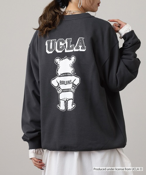 UCLA（ユーシーエルエー）の「UCLA DOUBLEｰSIDED PRINTING CREW SWEAT ビックシルエット2026秋冬（スウェット・メンズ・スミクロ/アッシュグレー・L/M）」の11枚目の写真