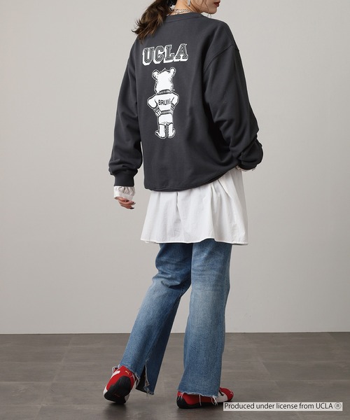 UCLA（ユーシーエルエー）の「UCLA DOUBLEｰSIDED PRINTING CREW SWEAT ビックシルエット2026秋冬（スウェット・メンズ・スミクロ/アッシュグレー・L/M）」の17枚目の写真