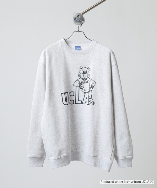 UCLA（ユーシーエルエー）の「UCLA DOUBLEｰSIDED PRINTING CREW SWEAT ビックシルエット2026秋冬（スウェット・メンズ・スミクロ/アッシュグレー・L/M）」の5枚目の写真