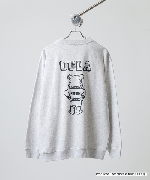 UCLA（ユーシーエルエー）の「UCLA DOUBLEｰSIDED PRINTING CREW SWEAT ビックシルエット2026秋冬（スウェット・メンズ・スミクロ/アッシュグレー・L/M）」の6枚目の写真