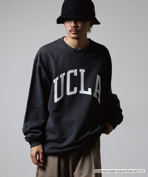 UCLA（ユーシーエルエー）の「UCLA DOUBLEｰSIDED PRINTING CREW SWEAT ビックシルエット2026秋冬（スウェット・メンズ・スミクロ/アッシュグレー・L/M）」の19枚目の写真