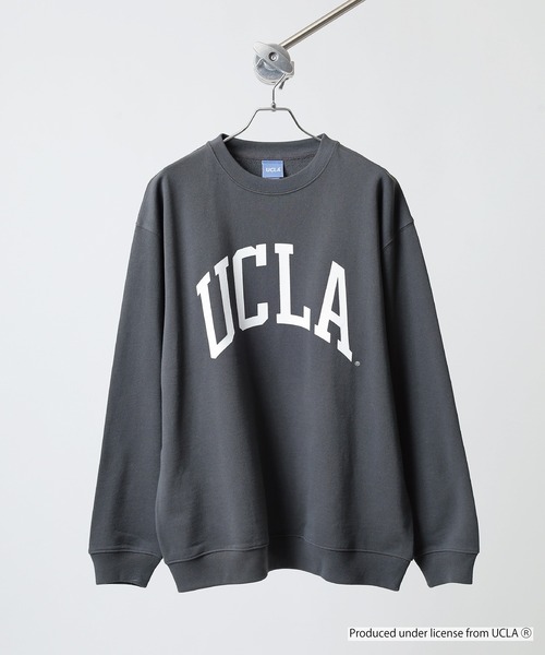 UCLA（ユーシーエルエー）の「UCLA DOUBLEｰSIDED PRINTING CREW SWEAT ビックシルエット2026秋冬（スウェット・メンズ・スミクロ/アッシュグレー・L/M）」の3枚目の写真