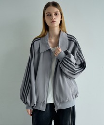 ELLUV（エルブ）の「【ELLUV/エルヴ】ヘビードレープツイル フェイクスウェード4ラインモードトラックジャケット（ジャージ）」