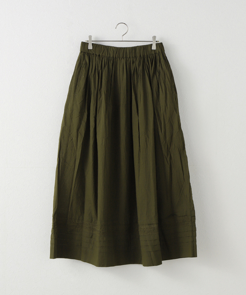 soil（ソイル）の「【SOIL/ソイル】60s CAMBRIC PLAIN LACE GATHERED SK（スカート・レディース・カーキ/ホワイト・2）」の2枚目の写真