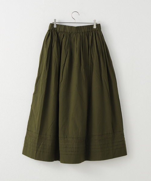 soil（ソイル）の「【SOIL/ソイル】60s CAMBRIC PLAIN LACE GATHERED SK（スカート・レディース・カーキ/ホワイト・2）」の3枚目の写真