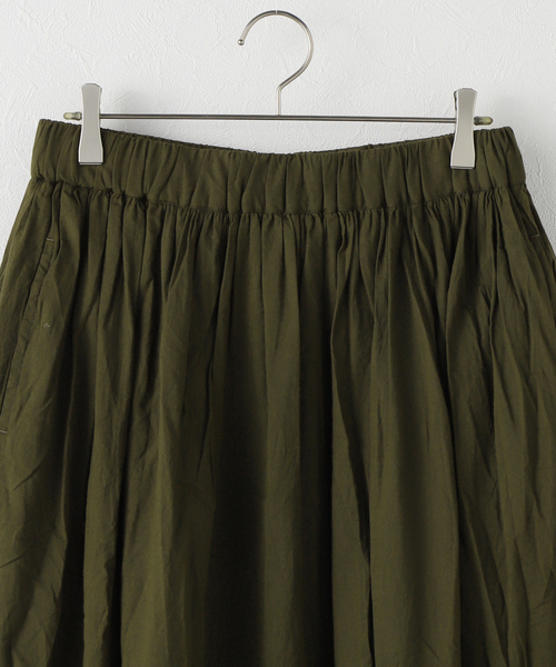 soil（ソイル）の「【SOIL/ソイル】60s CAMBRIC PLAIN LACE GATHERED SK（スカート・レディース・カーキ/ホワイト・2）」の4枚目の写真