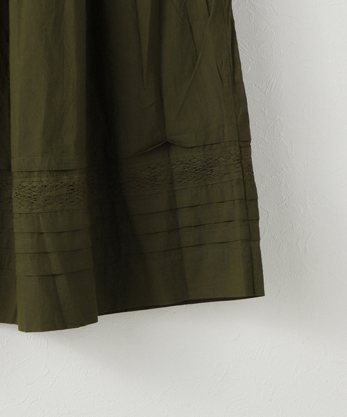 soil（ソイル）の「【SOIL/ソイル】60s CAMBRIC PLAIN LACE GATHERED SK（スカート・レディース・カーキ/ホワイト・2）」の6枚目の写真