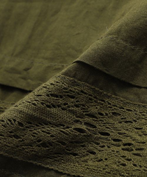 soil（ソイル）の「【SOIL/ソイル】60s CAMBRIC PLAIN LACE GATHERED SK（スカート・レディース・カーキ/ホワイト・2）」の11枚目の写真