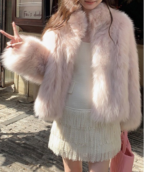 セール】WEGO/シャギーフェイクファーブルゾン/ジャケット（ブルゾン