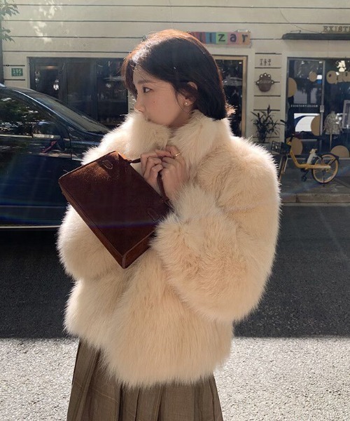 セール】WEGO/シャギーフェイクファーブルゾン/ジャケット（ブルゾン