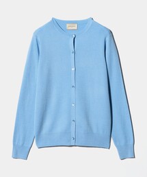 UNITED ARROWS ノースリーブネイビー/水色 リブ バイカラー パイピング ノースリーブカットソー