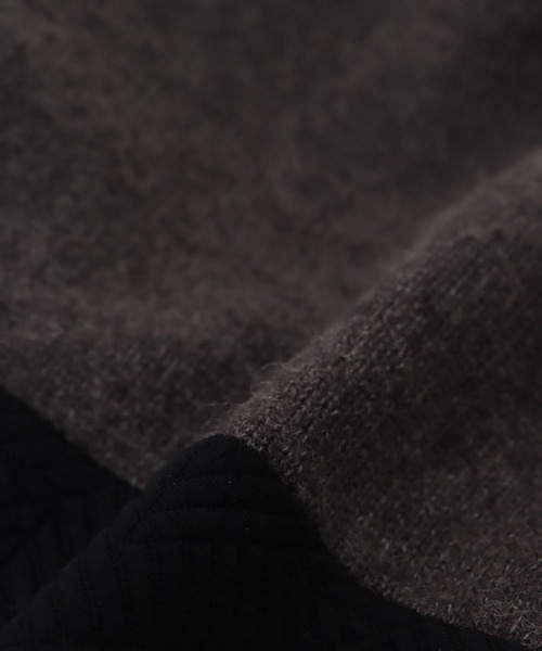 Three Four Time(スリーフォータイム)の「膨れジャガード柄MIXニットワンピース(ワンピース・レディース・ブルー/ブラック・FREE)」の13枚目の写真