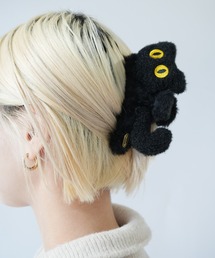 Jelly moo(ジェリームー)の【 Jelly moo / ジェリームー 】 ふわふわ キャットアイ バンスクリップ / ヘアクリップ(バレッタ/ヘアクリップ)