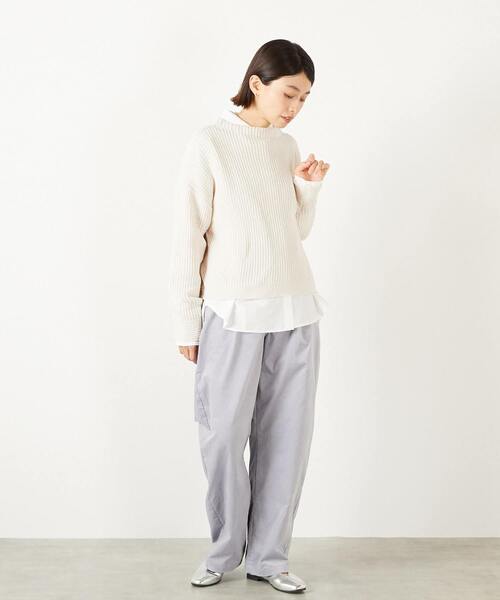MELROSE claire（メルローズ クレール）の「【モール糸ボトルネックニットプルオーバー】（ニット/セーター・レディース・ピンク/アイボリー/グレー/ブルー・FREE）」の14枚目の写真