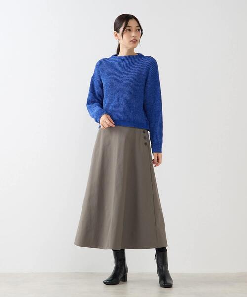 MELROSE claire（メルローズ クレール）の「【モール糸ボトルネックニットプルオーバー】（ニット/セーター・レディース・ピンク/アイボリー/グレー/ブルー・FREE）」の6枚目の写真