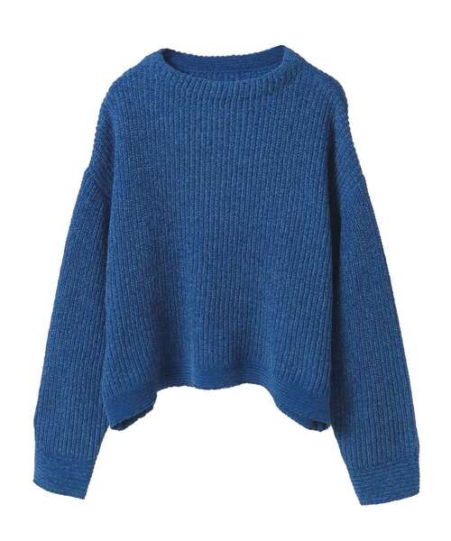 MELROSE claire（メルローズ クレール）の「【モール糸ボトルネックニットプルオーバー】（ニット/セーター・レディース・ピンク/アイボリー/グレー/ブルー・FREE）」の5枚目の写真