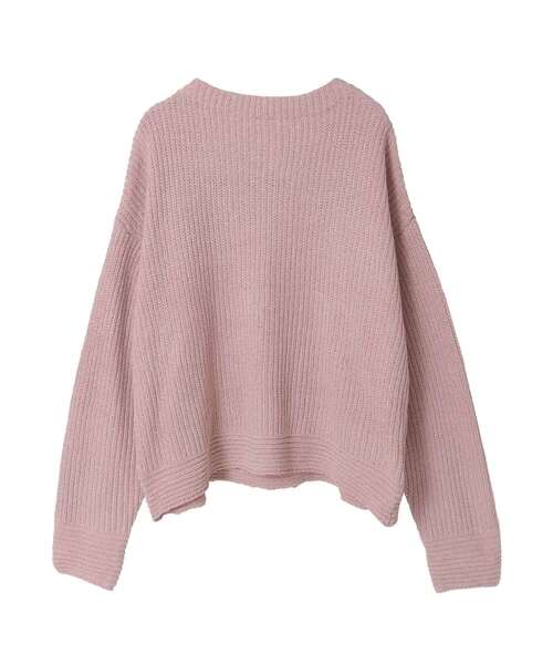 MELROSE claire（メルローズ クレール）の「【モール糸ボトルネックニットプルオーバー】（ニット/セーター・レディース・ピンク/アイボリー/グレー/ブルー・FREE）」の21枚目の写真